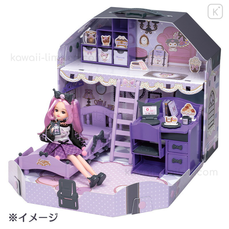 Japan Licca × Sanrio Doll Room Set - Licca-chan & Kuromi | Kawaii
