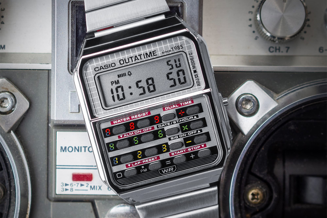 Casio's Back to the Future Calculator Watch Brings the DeLorean's