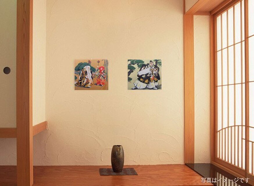 ファブリックパネル 歌舞伎 連獅子 | iichi 日々の暮らしを心地よく