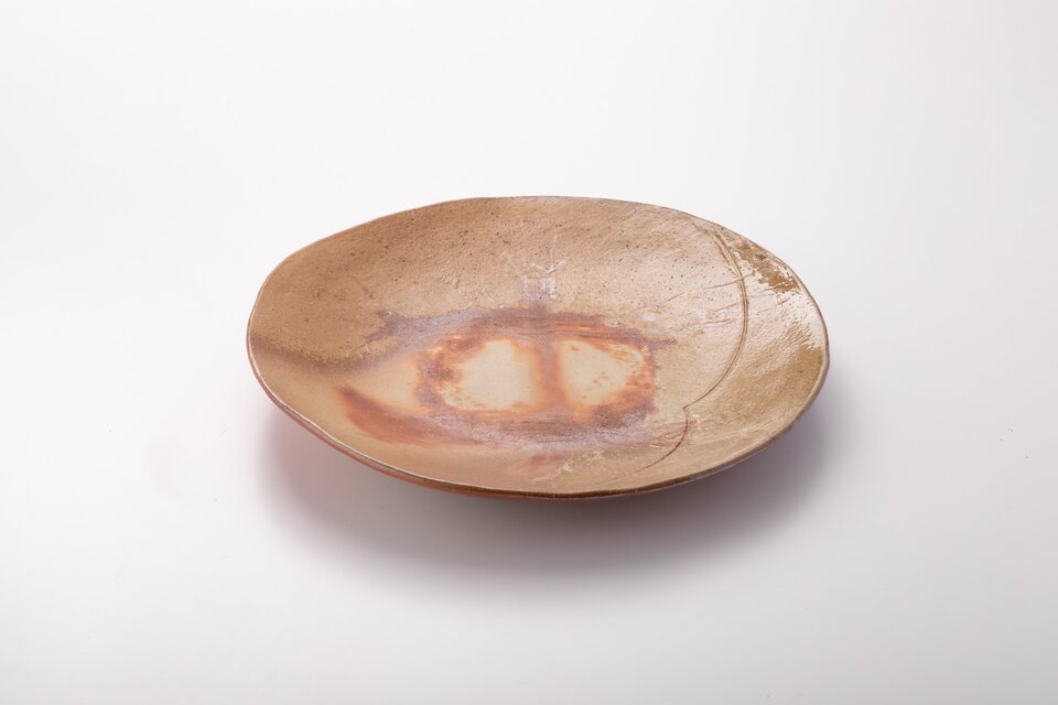 備前焼桃皿（L）耐熱食器（電子レンジ・オーブン対応） | iichi 日々