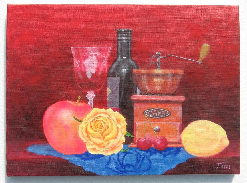 薔薇とワイン2 | iichi 日々の暮らしを心地よくするハンドメイドや