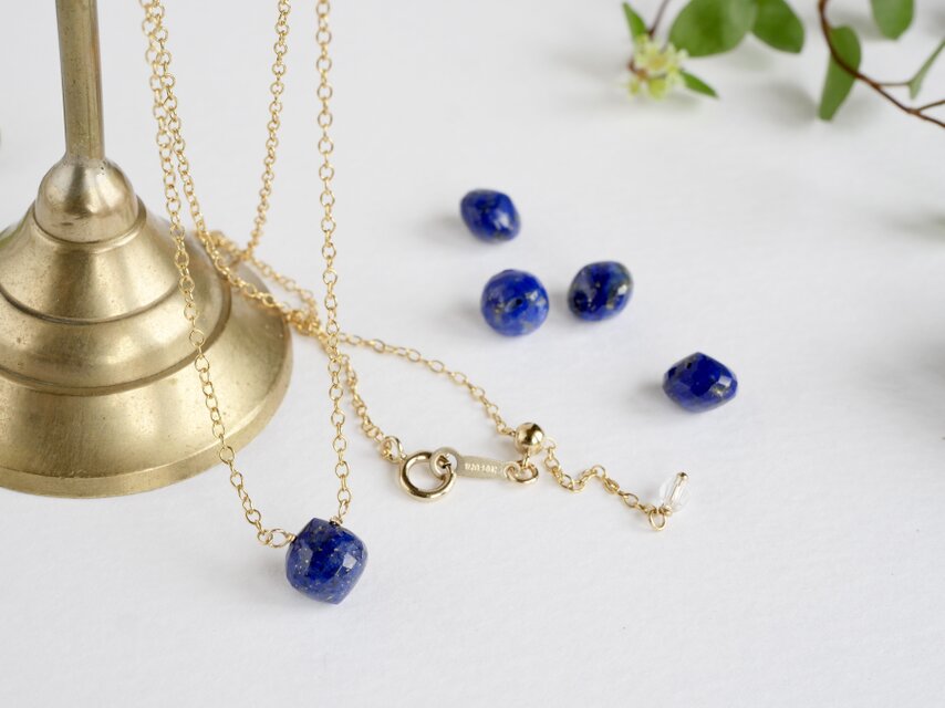14kgf＊ラピスラズリの一粒ネックレス | iichi 日々の暮らしを心地よく