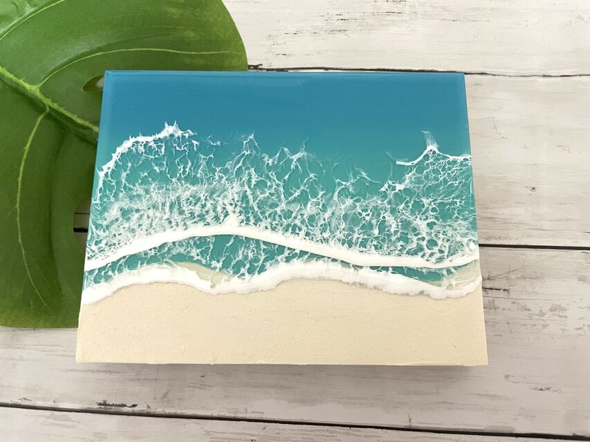 オーシャンアート 波レジンアート 海【長方形R-03】 | iichi 日々の