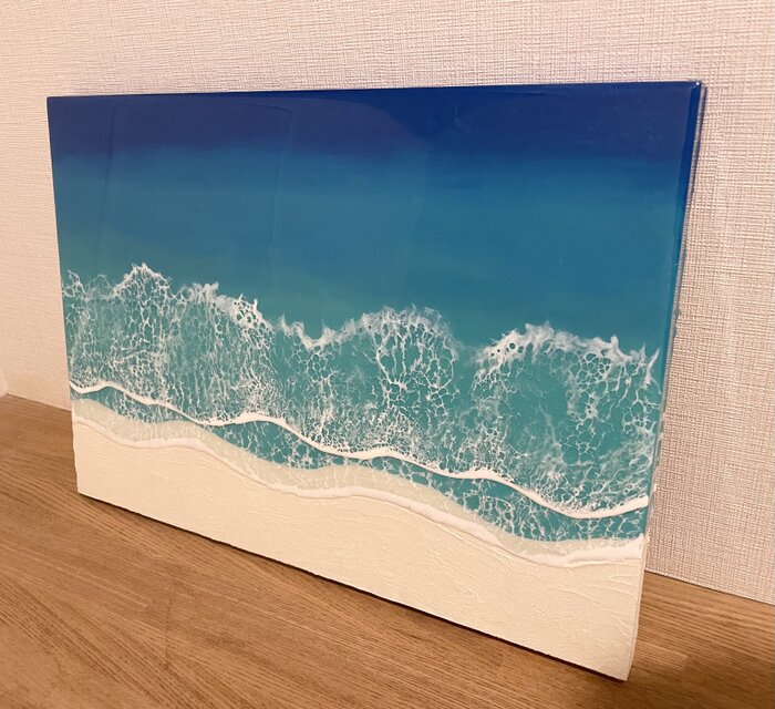 オーシャンアート 波レジンアート A3サイズ 海【長方形 R-13】 | iichi
