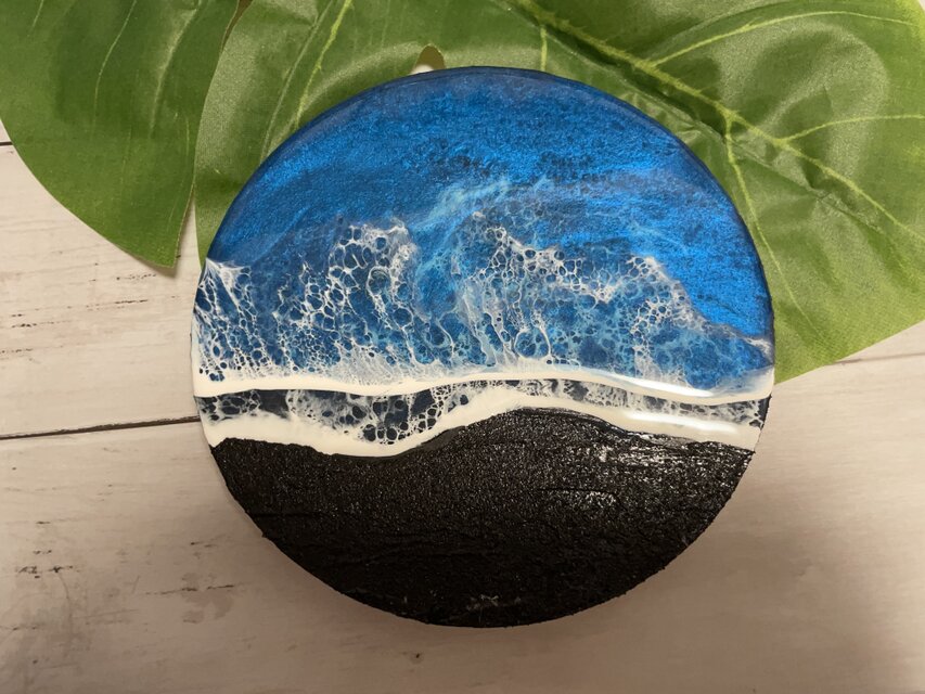 オーシャンアート 波レジンアート 海【丸C-02】 | iichi 日々の暮らし