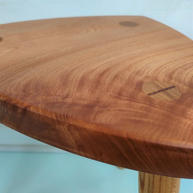 総けやき 輪切り 幸せなイス 一点物 手造り 総けやき輪切り幸せなイス