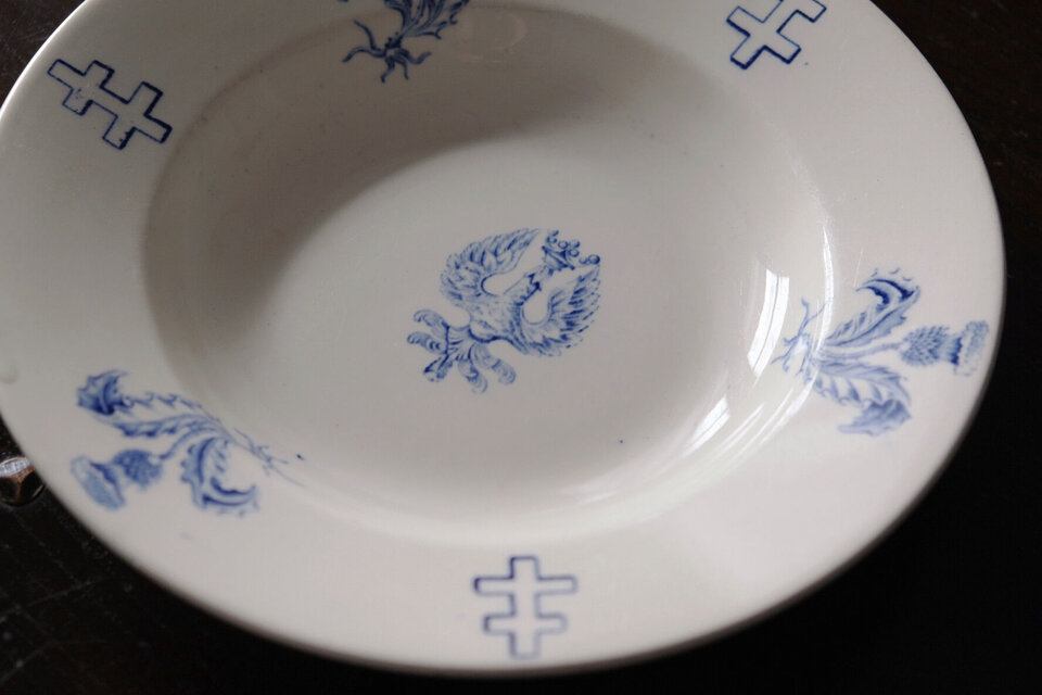 K&Gリュネヴィル K&G Luneville ロレーヌ十字紋章皿 深皿 フランス