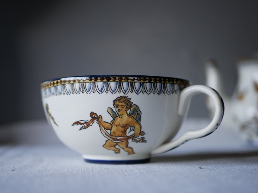 GIEN ジアン ポットとカップ＆ソーサー フランスアンティーク