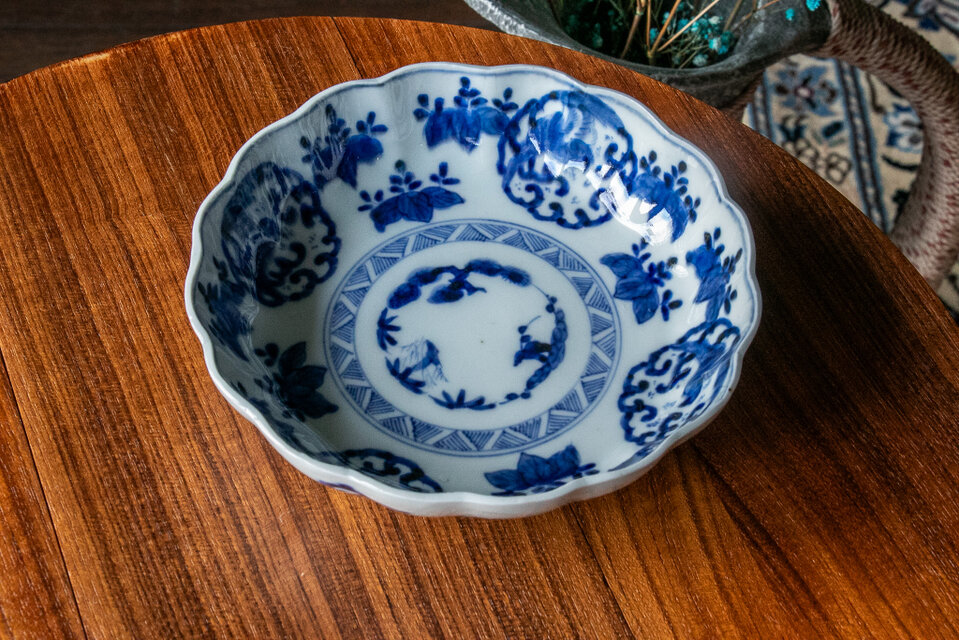 古伊万里 染付桐葉鳳凰文 なます皿 明治時代 / E030 | iichi 日々の