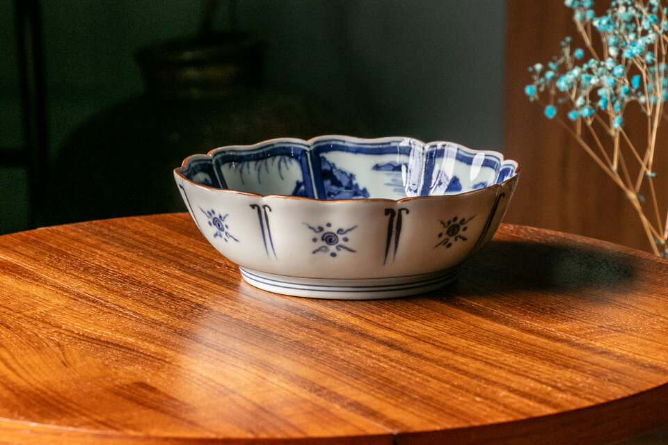 古伊万里 染付 山水雲龍文 なます皿 江戸後期 E006 | iichi 日々の