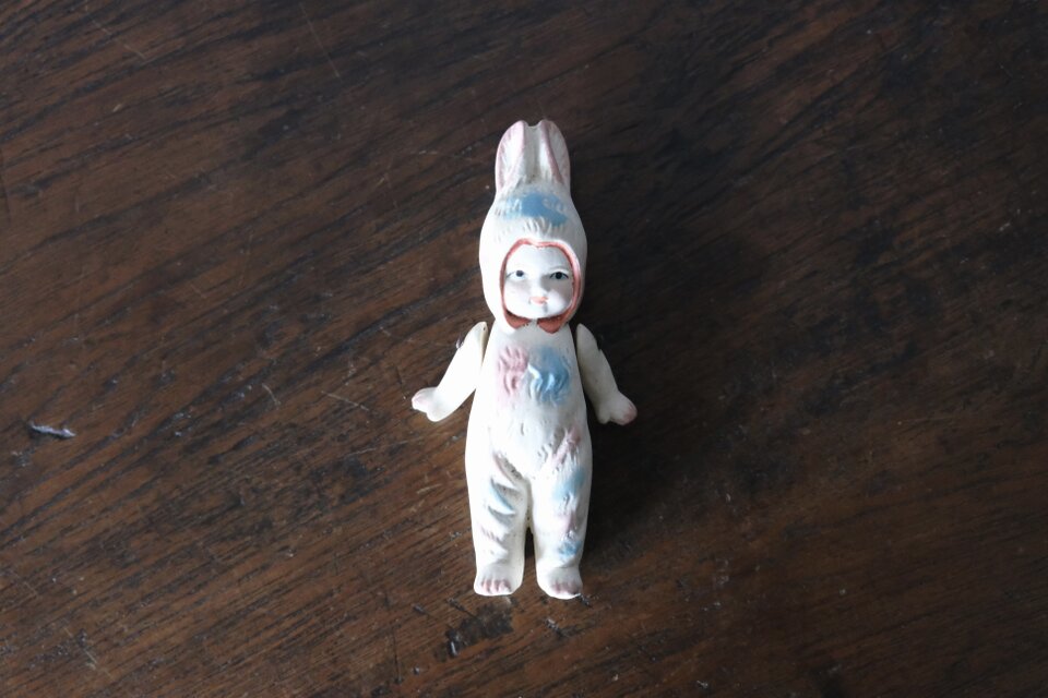 ビスク ドール ミニョネット 女の子 うさぎ フランス アンティーク