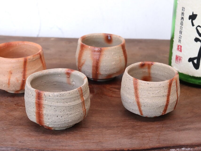 備前焼 ぐい呑み(ひだすき) g-003 | iichi 日々の暮らしを心地よくする