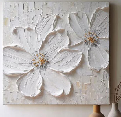 テクスチャーアート キャンバスアート 花 おしゃれ インテリア | iichi