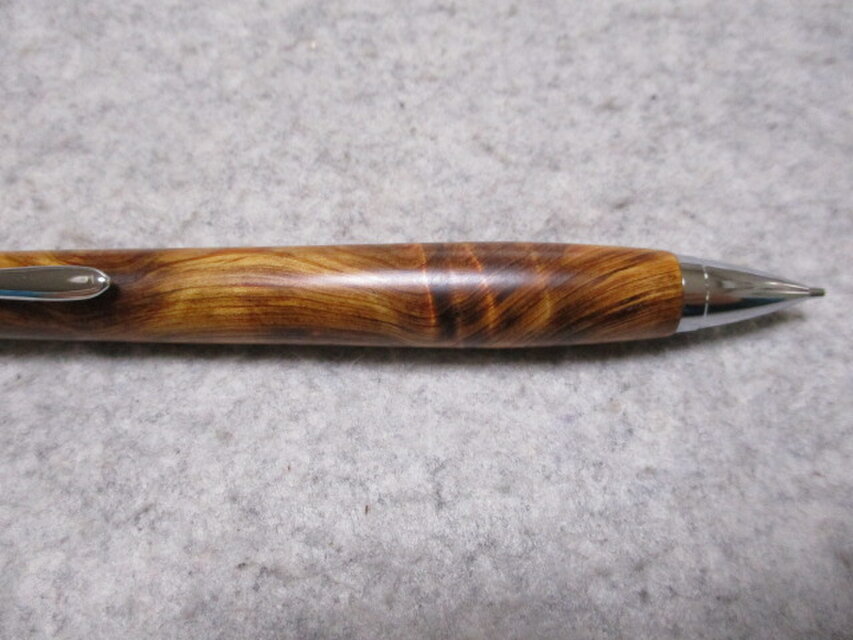 屋久杉 トラ杢 光明 ガラスコート仕上げ ワンピースタイプの木軸