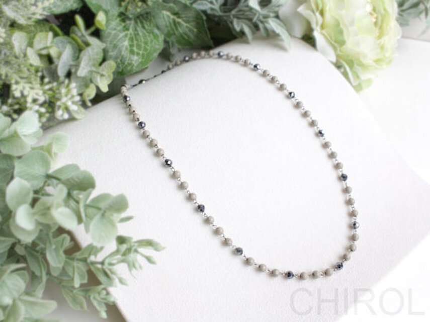 北投石+テラヘルツ ネックレス/ サージカルステンレス | iichi 日々の