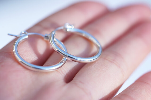 SILVER925 フープピアス-22mm | iichi 日々の暮らしを心地よくする
