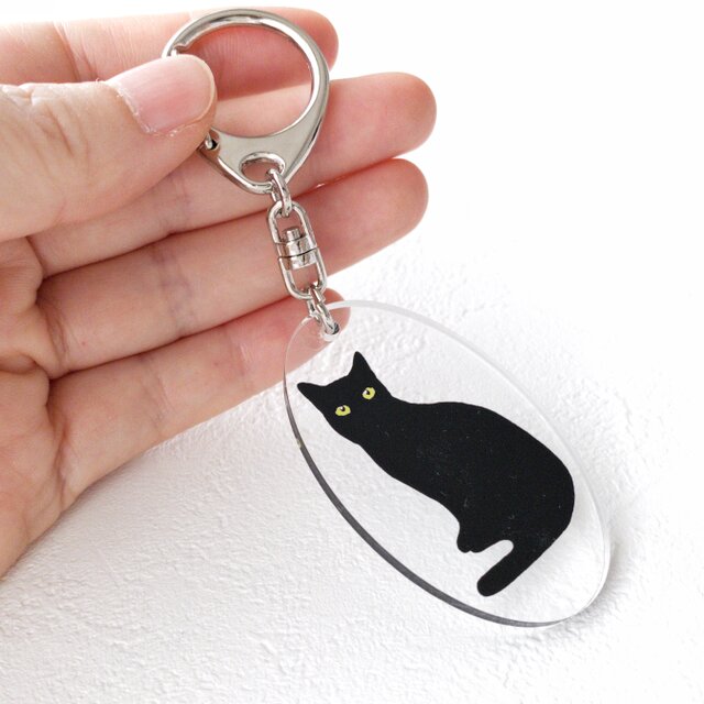 アクリルキーホルダー(黒猫) | iichi 日々の暮らしを心地よくする