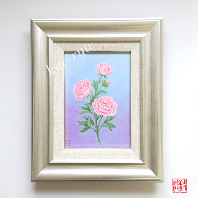 原画作品 日本画「芍薬」 | iichi 日々の暮らしを心地よくする