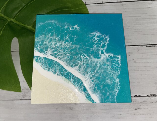 オーシャンアート 波レジンアート 海【スクエアS-05】 | iichi 日々の