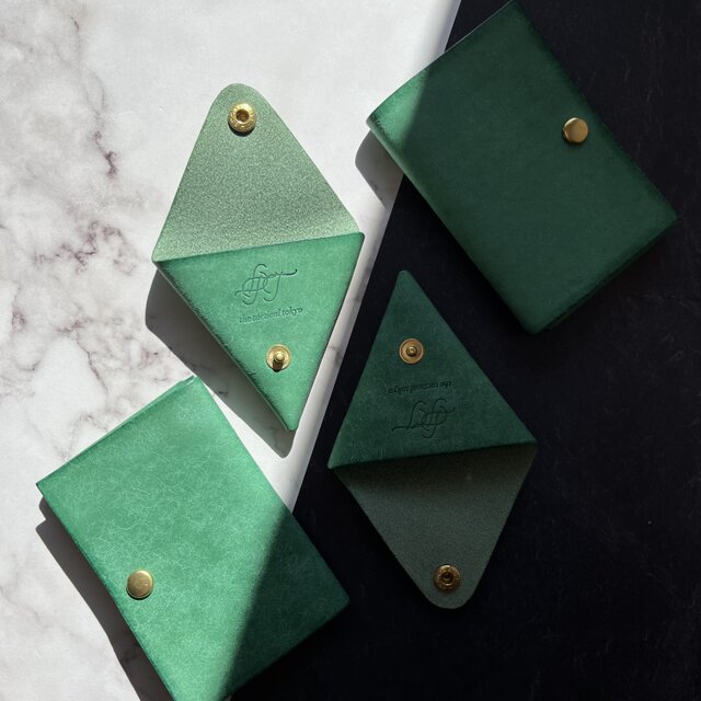 イタリアンレザー】名刺入れ スプリンググリーン | iichi 日々の暮らし