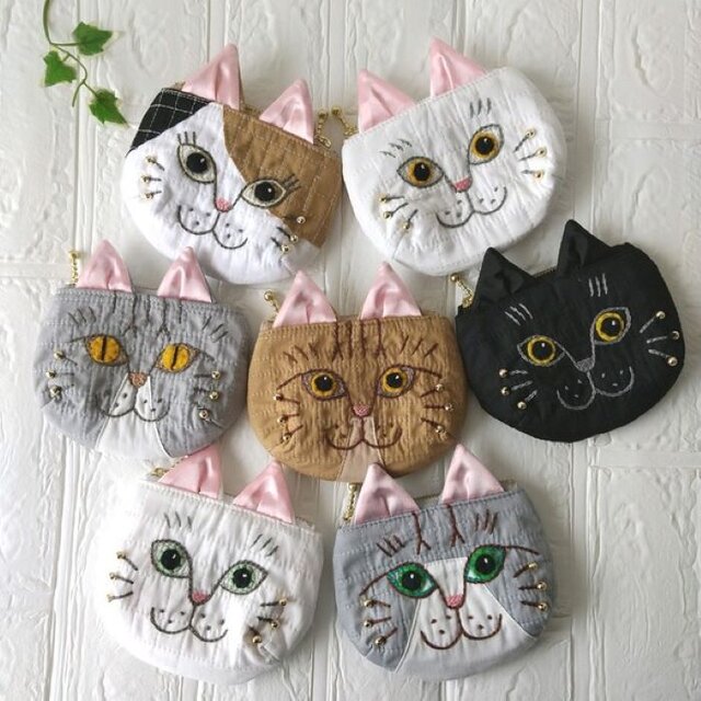 受注制作】いつまでも愛猫と一緒！お洒落猫ポーチ babyサイズ | iichi