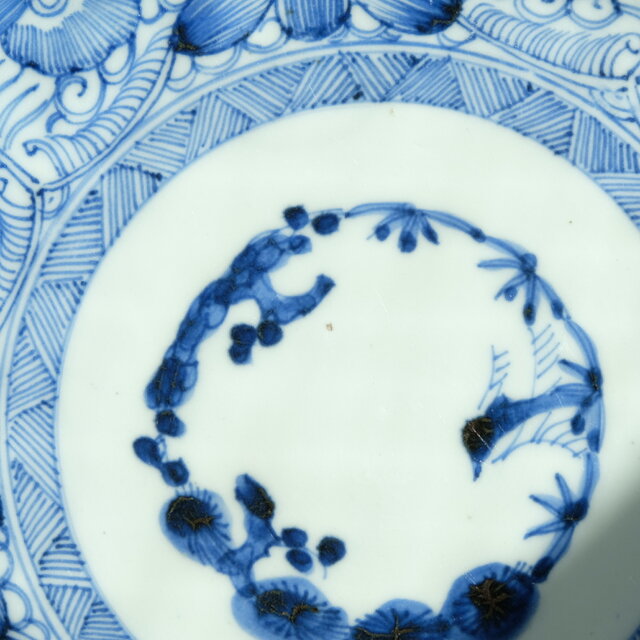 江戸中期～後期 伊万里 染付 皿 骨董品 アンティーク a i 江戸中期