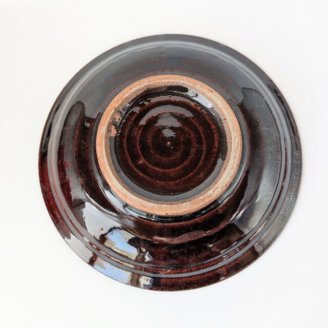 黒飴釉流しがけ中皿 【手仕事 民藝 和 陶器】 | iichi 日々の暮らしを