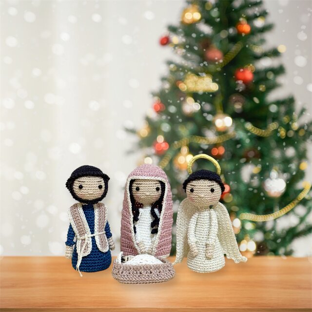 あみぐるみ・クリスマスNativity Scene クリストの降誕 編みぐるみ