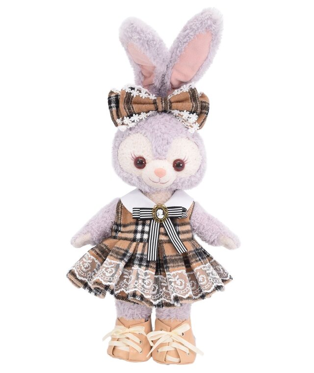 ステラルー 服 着せ替え コスチューム ケープ付キャメルチェックドレス