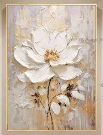 60×40cm】テクスチャーアート キャンバスアート 花 おしゃれ