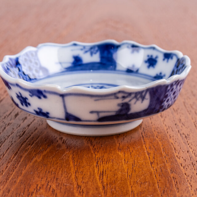 古伊万里 染付更紗山水文小皿 豆皿 明治時代 E1431B | iichi 日々の