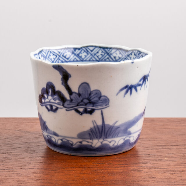 古伊万里 染付 松竹梅文 輪花蕎麦猪口 江戸後期 | iichi 日々の暮らし