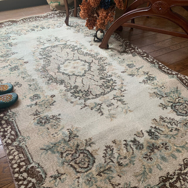 トルコヴィンテージラグ 202×116 トルコラグ 石田ゆり子さん