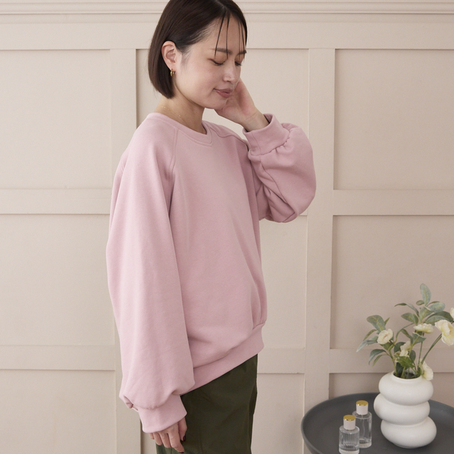 大人のスウェット ビックシルエット 柔らか ドルマンスリーブ