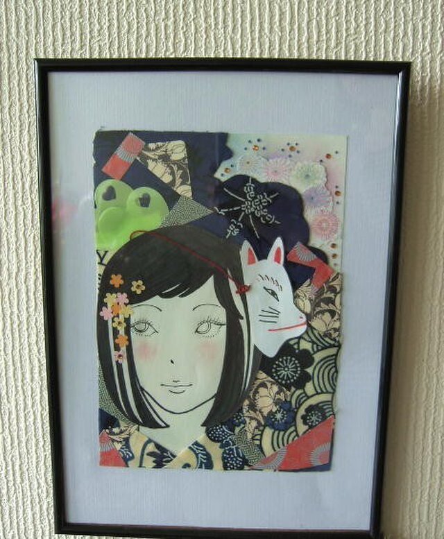 コラージュ壁掛 『夏祭』 | iichi 日々の暮らしを心地よくする