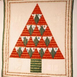 ☆パッチワークキルト：八角星のベッドカバー・ザッツメニーポイン