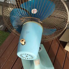 ナショナル 扇風機 F-30H1M ブルー昭和レトロ 3枚羽 (かくかく) 北野田