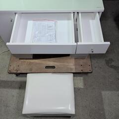 美品】ニトリ 両袖ドレッサー コナ2 (WH/ホワイト) 鏡台 (リサイクロン