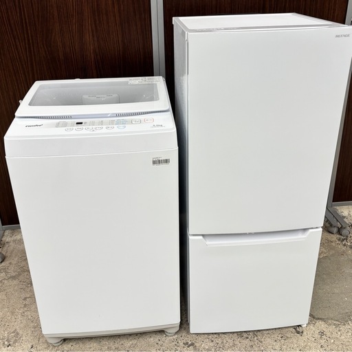 ✨2025年製・ほぼ未使用✨ 洗濯機5.5kg & 冷蔵庫117Lセット 🚚 配達