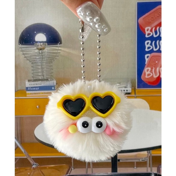 ミニサングラスモンスターぬいぐるみキーホルダー[品番：WG010090826
