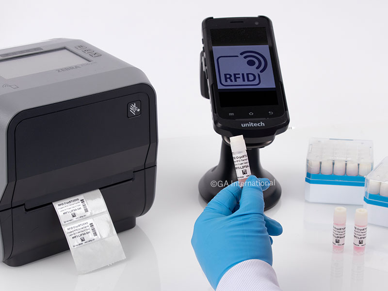 Cryogenic Thermal-Transfer RFID Labels for Frozen Tubes & Vials
