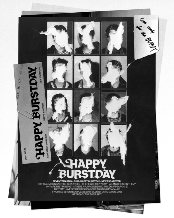 SEVENTEEN、5thフルアルバム「HAPPY BURSTDAY」NEW ESCAPEバージョンの
