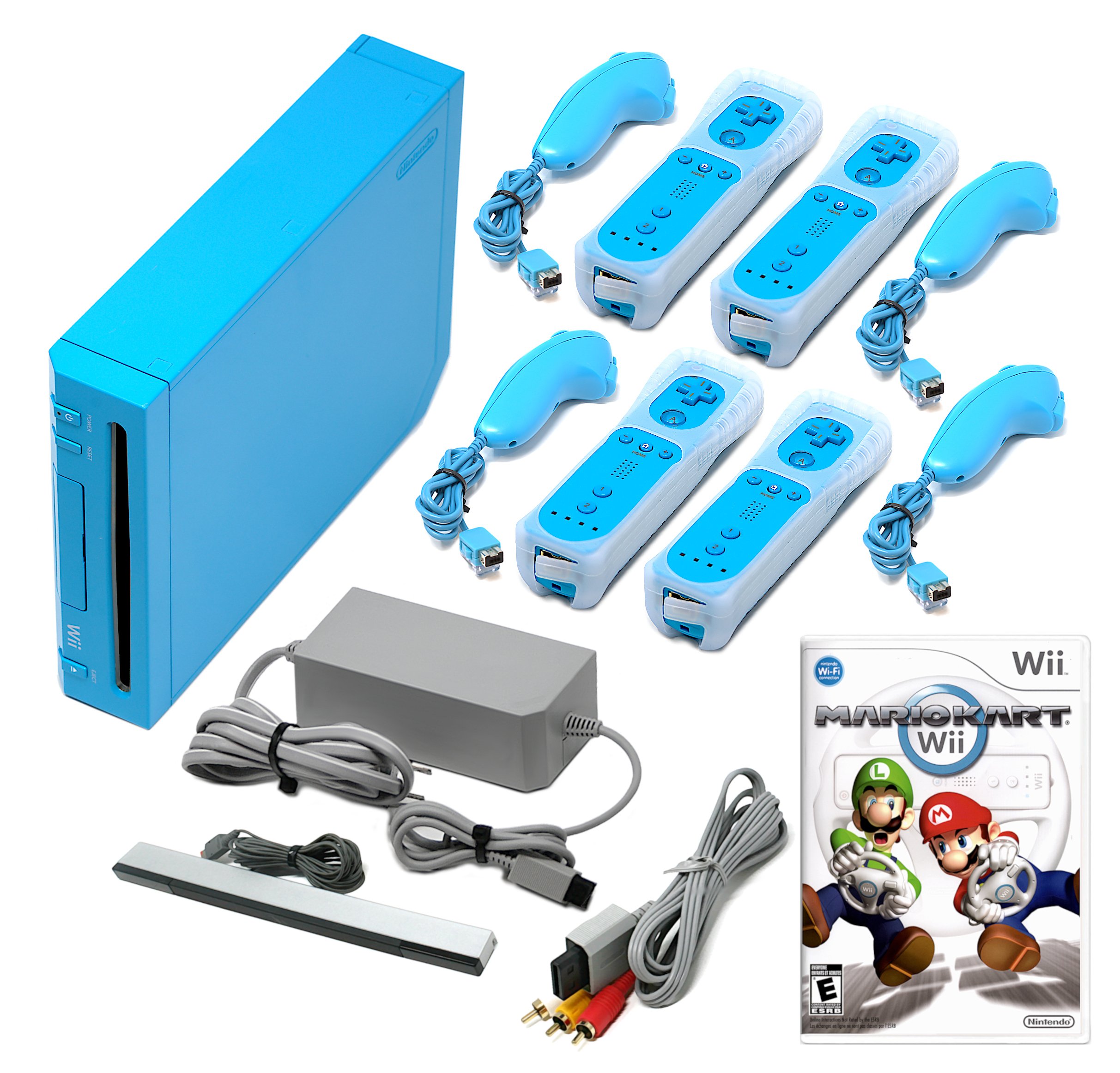 Nintendo Wii Game Console + Pick 1-4 Remotes, Wii Sports, Mario