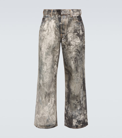Acne Studios 1981 Straight-leg Printed Jeans In Cold Grey | ModeSens