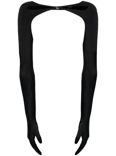 Mugler Cut-out Bolero Gloves In 黑色| ModeSens