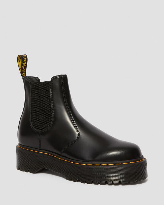 2976 Smooth Leather Platform Chelsea Boots in Black | Dr. Martens
