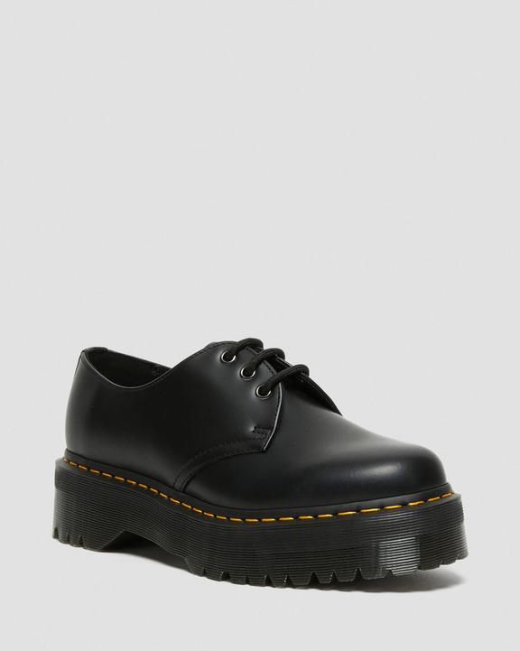 1461 Smooth Leather Platform Shoes in Black | Dr. Martens