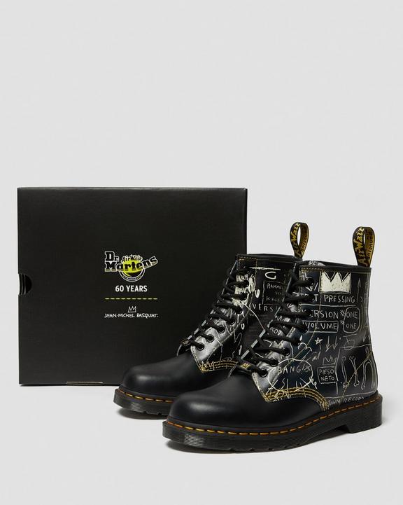 1460 Basquiat Leather Lace Up Boots in Black | Dr. Martens