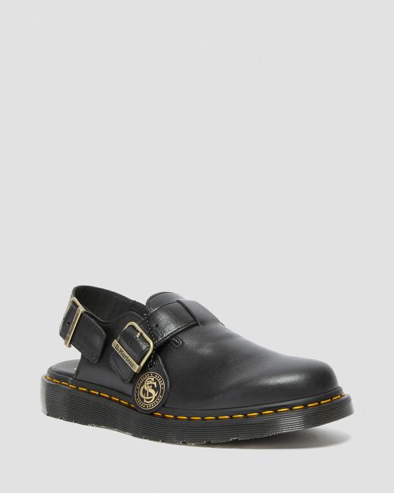 Jorge Made in England Leather Slingback Mules in Black | Dr. Martens