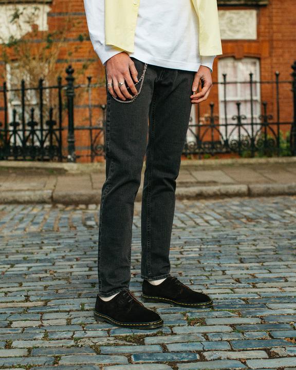 Archie II Made in England Suede Oxford Shoes in Black | Dr. Martens